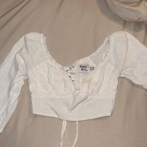 Princess Polly White Crop Top